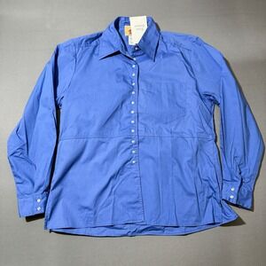 Barn Fly Blue Button Up‎ Long Sleeve Shirt Size P/S Authentic Design New
